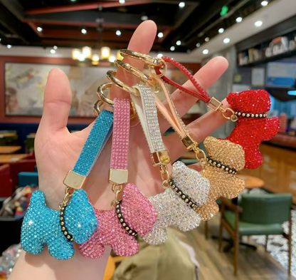 Collar Rhinestone pup wristlet