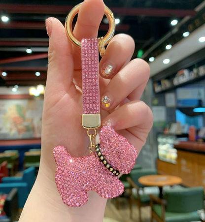 Collar Rhinestone pup wristlet