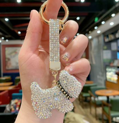 Collar Rhinestone pup wristlet