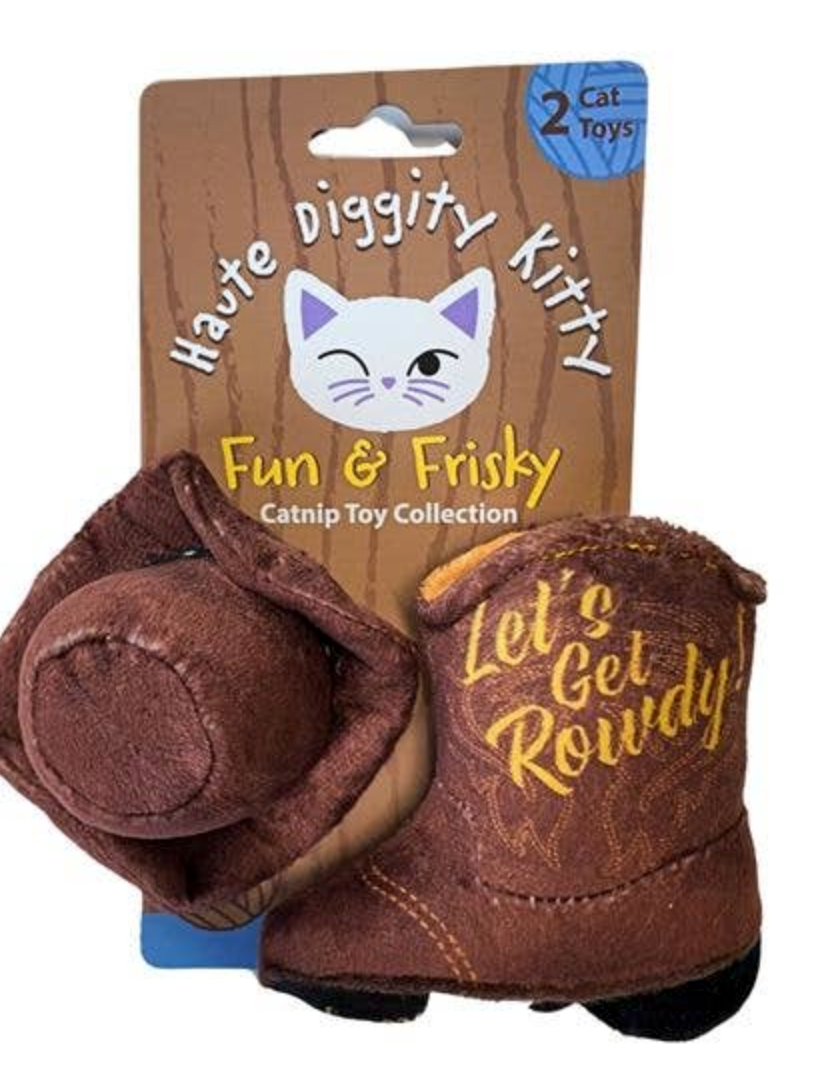 Kitty boots and hats-brown