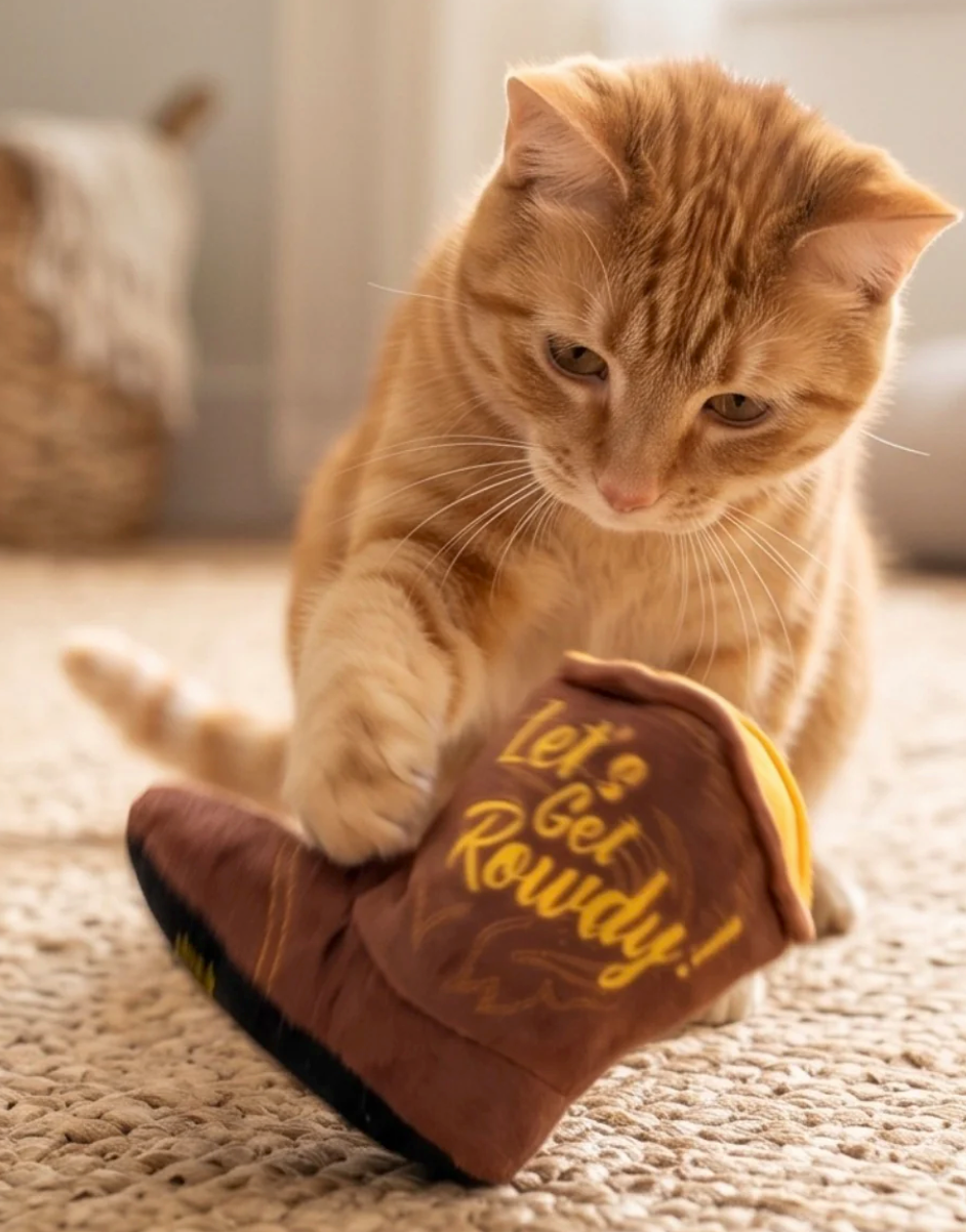Kitty boots and hats-brown