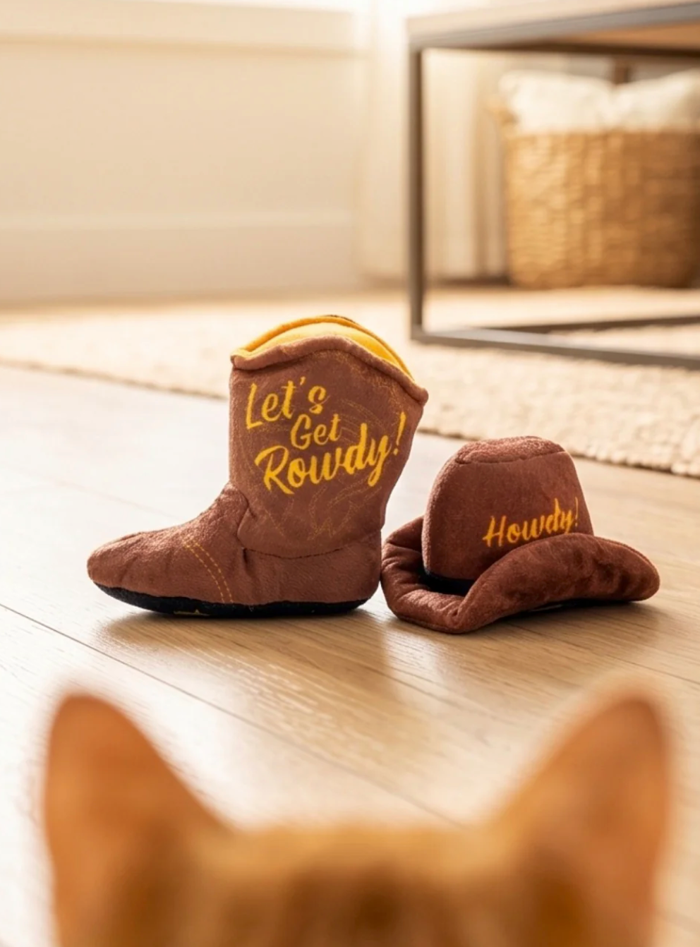 Kitty boots and hats-brown