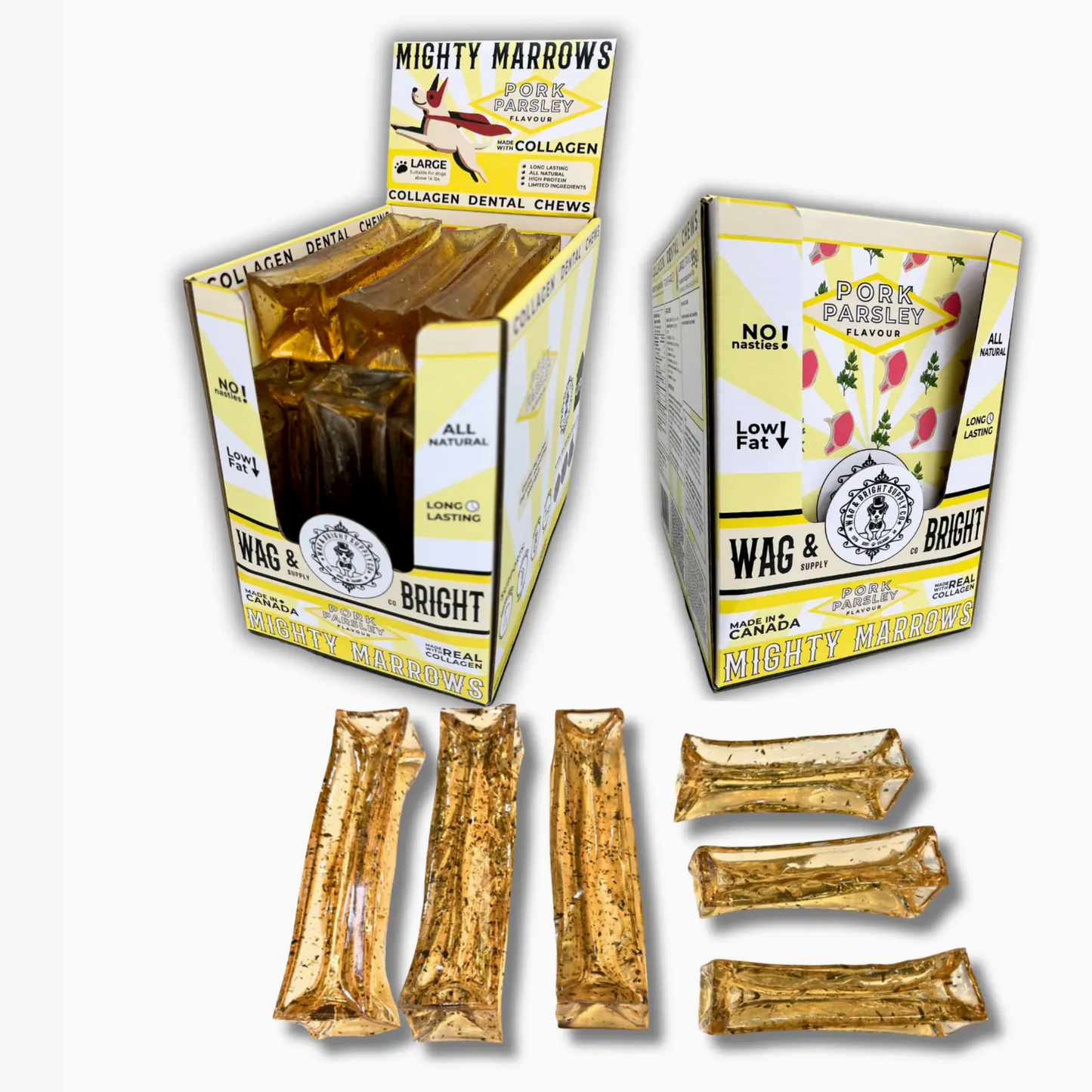 Mighty Marrows Collagen Dental Chew 3 Sizes