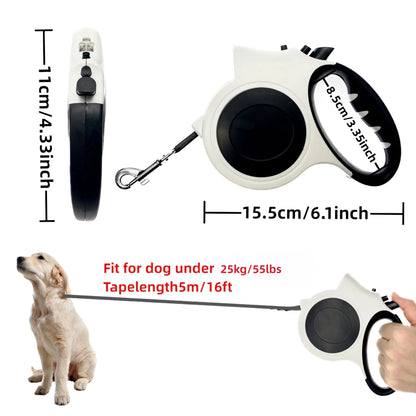 Light up retractable leash