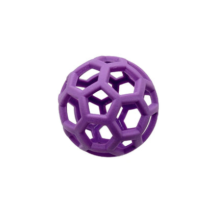 Geometric Natural Rubber Chew Toy ball