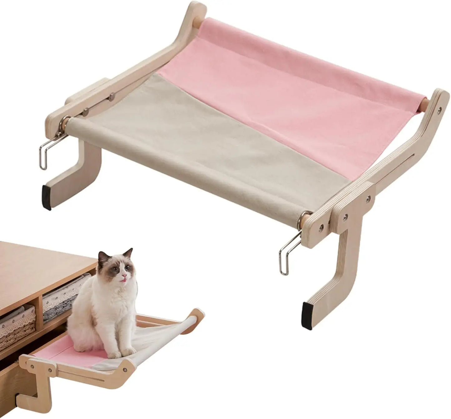 Portable Wooden Hanging Pet Hammock