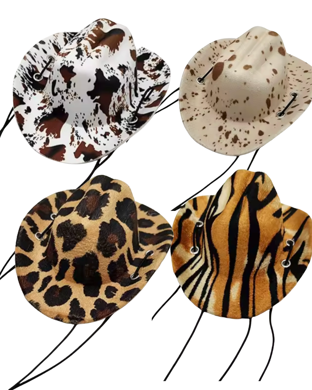 Patterned Pet cowboy hats