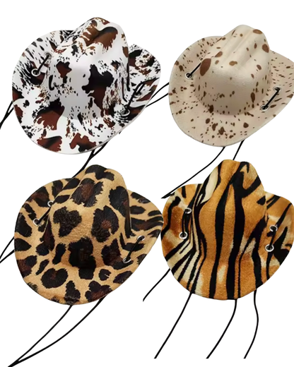 Patterned Pet cowboy hats