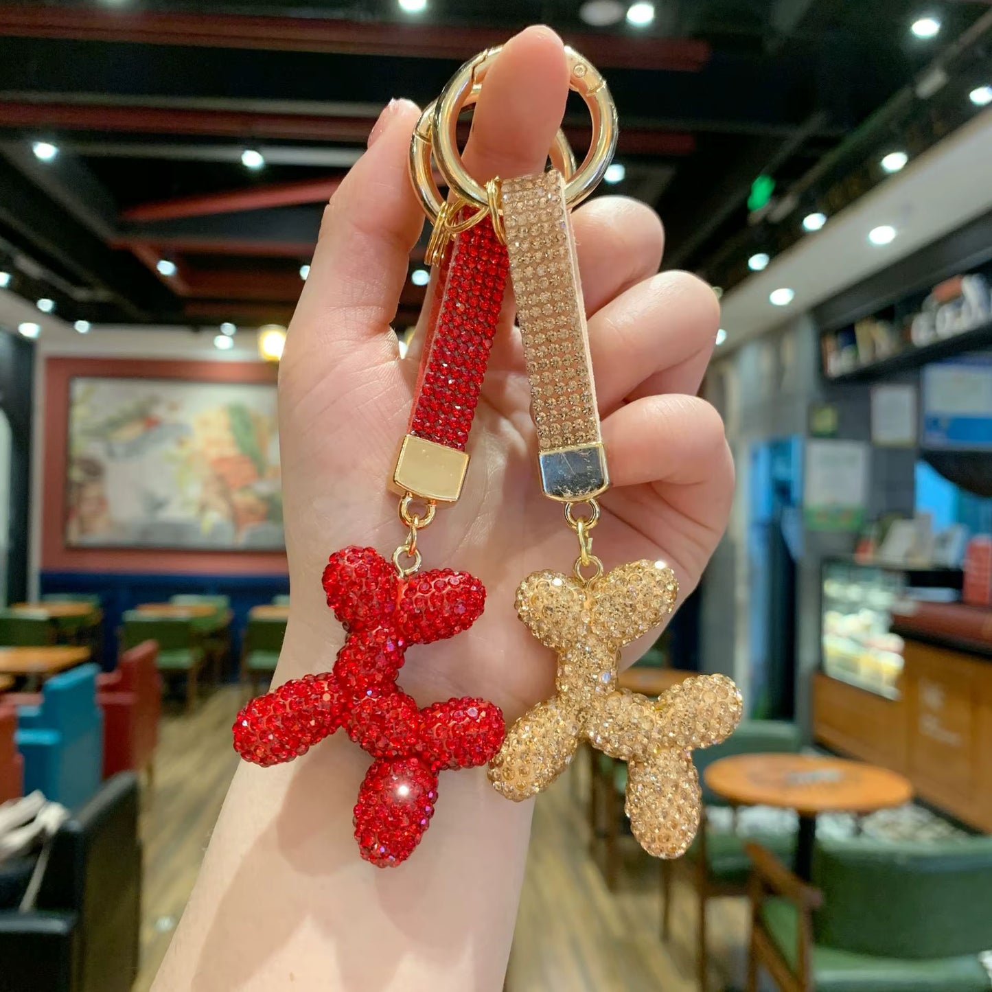 Balloon dog Rhinestone wristlet