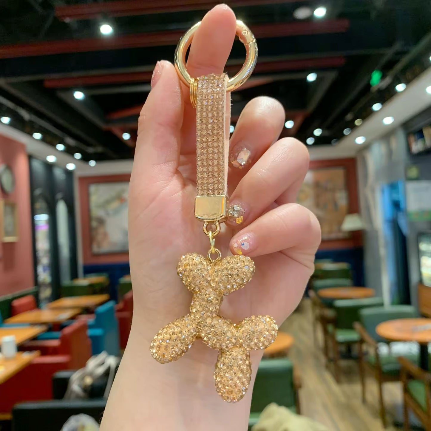 Balloon dog Rhinestone wristlet