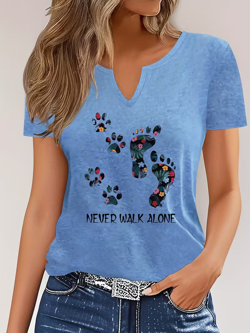 Never Walk Alone T-Shirt -Blue
