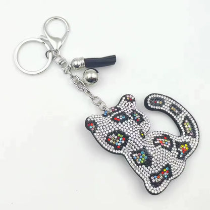 Rhinestone Cat Keychain