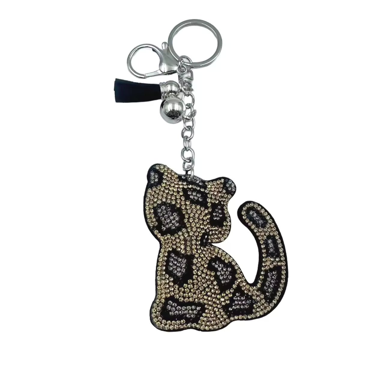 Rhinestone Cat Keychain