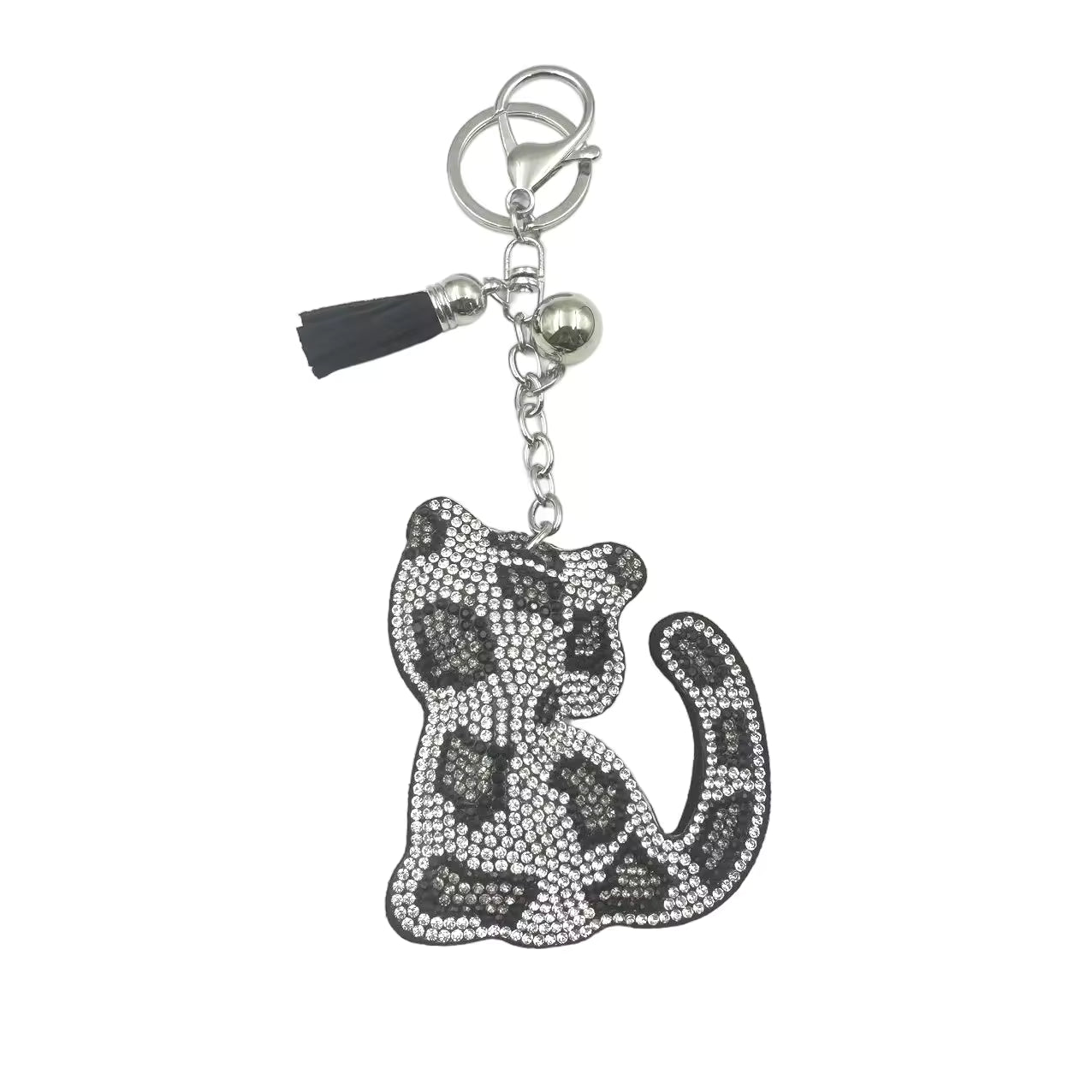 Rhinestone Cat Keychain