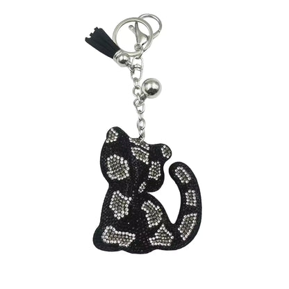 Rhinestone Cat Keychain