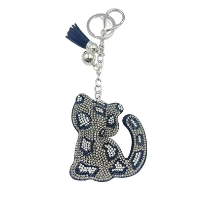 Rhinestone Cat Keychain