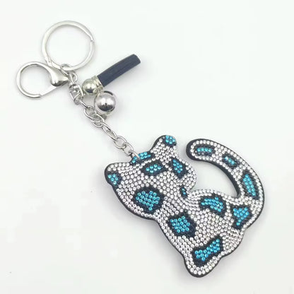 Rhinestone Cat Keychain