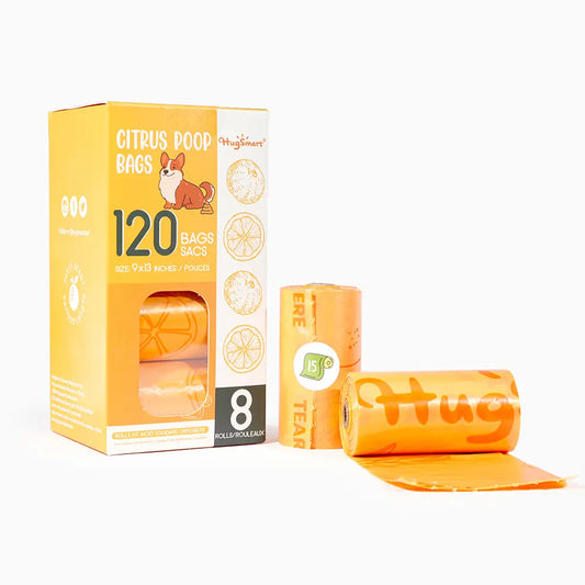 Citrus poop bags 8 Rolls