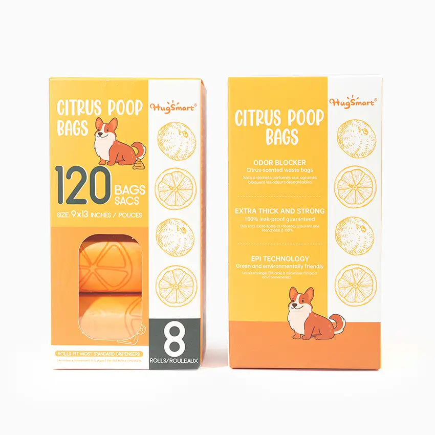 Citrus poop bags 8 Rolls