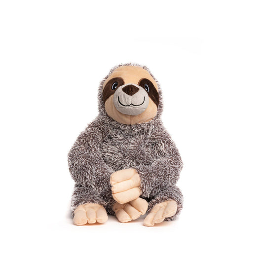 Fluffy Sloth Plush Dog Toy: SMALL 11"