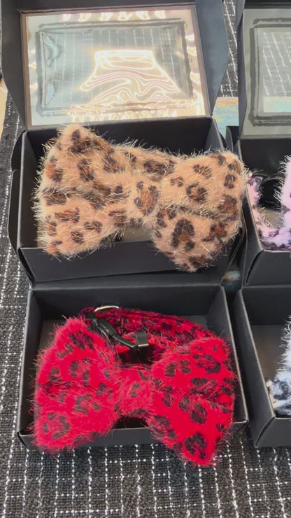 Leopard Luxe Bowtie Collar